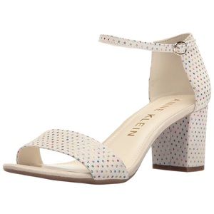NIB Anne Klein leather heeled sandals